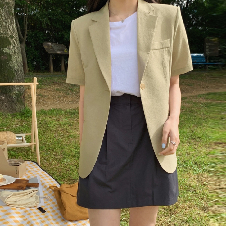 Women's Short Sleeve Suit Jack - đánh giá và giá The Korean Lifestyle